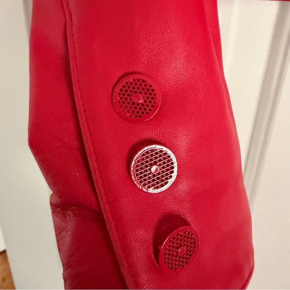 Carlisle Red Leather Jacket | Zip Front | Size 4 - Picture 4 of 5